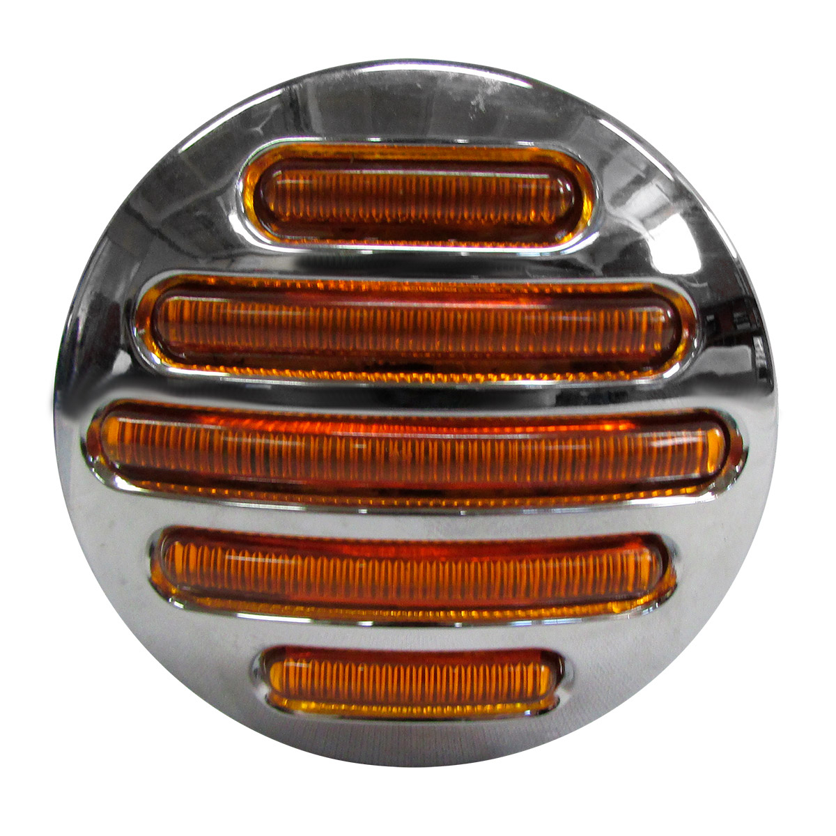 Plafón Redondo Refividrio de 14 Leds Ámbar de 2 1/2 Pg
