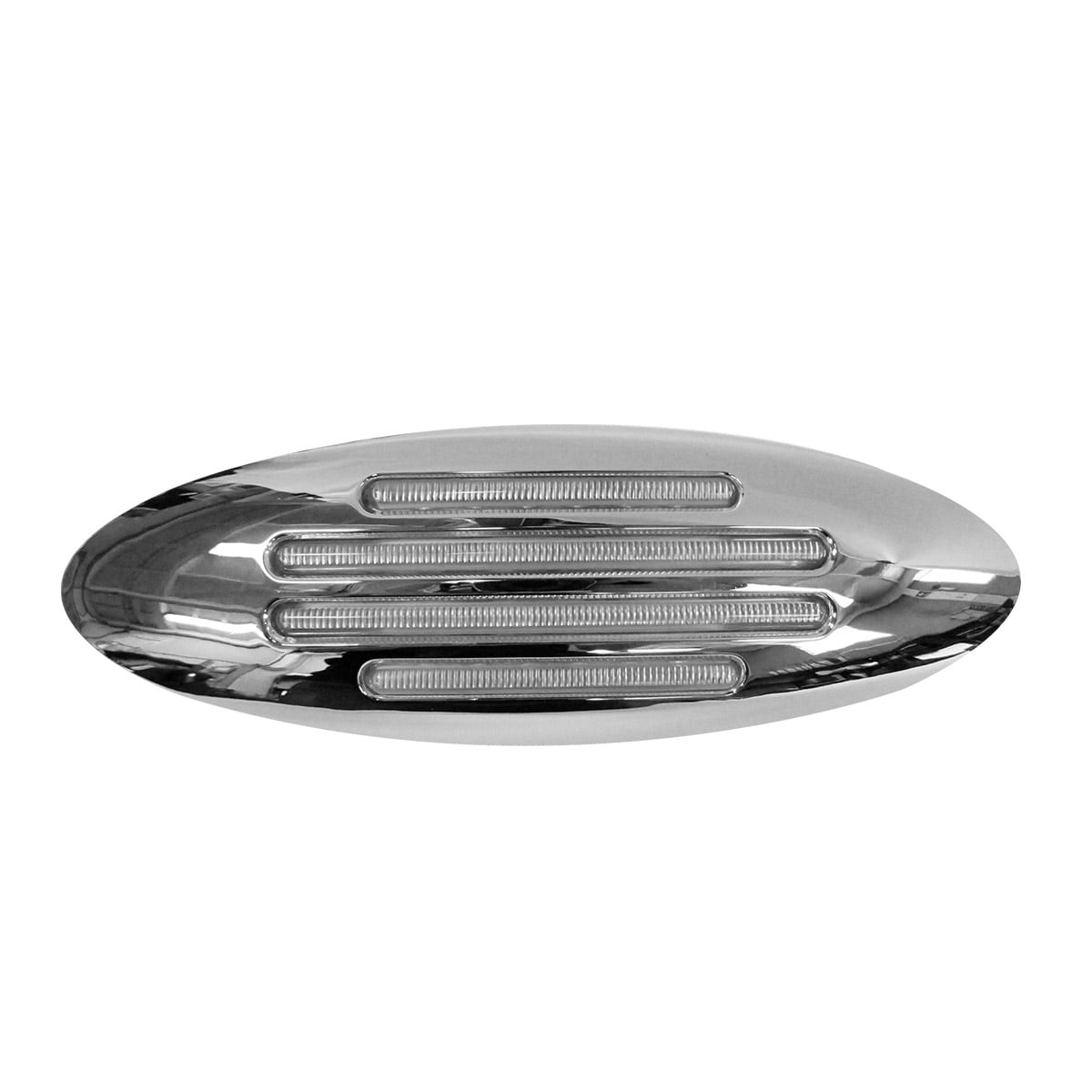Plafón Ovalado Refividrio 32 Leds Ámbar Mica Cristal $891