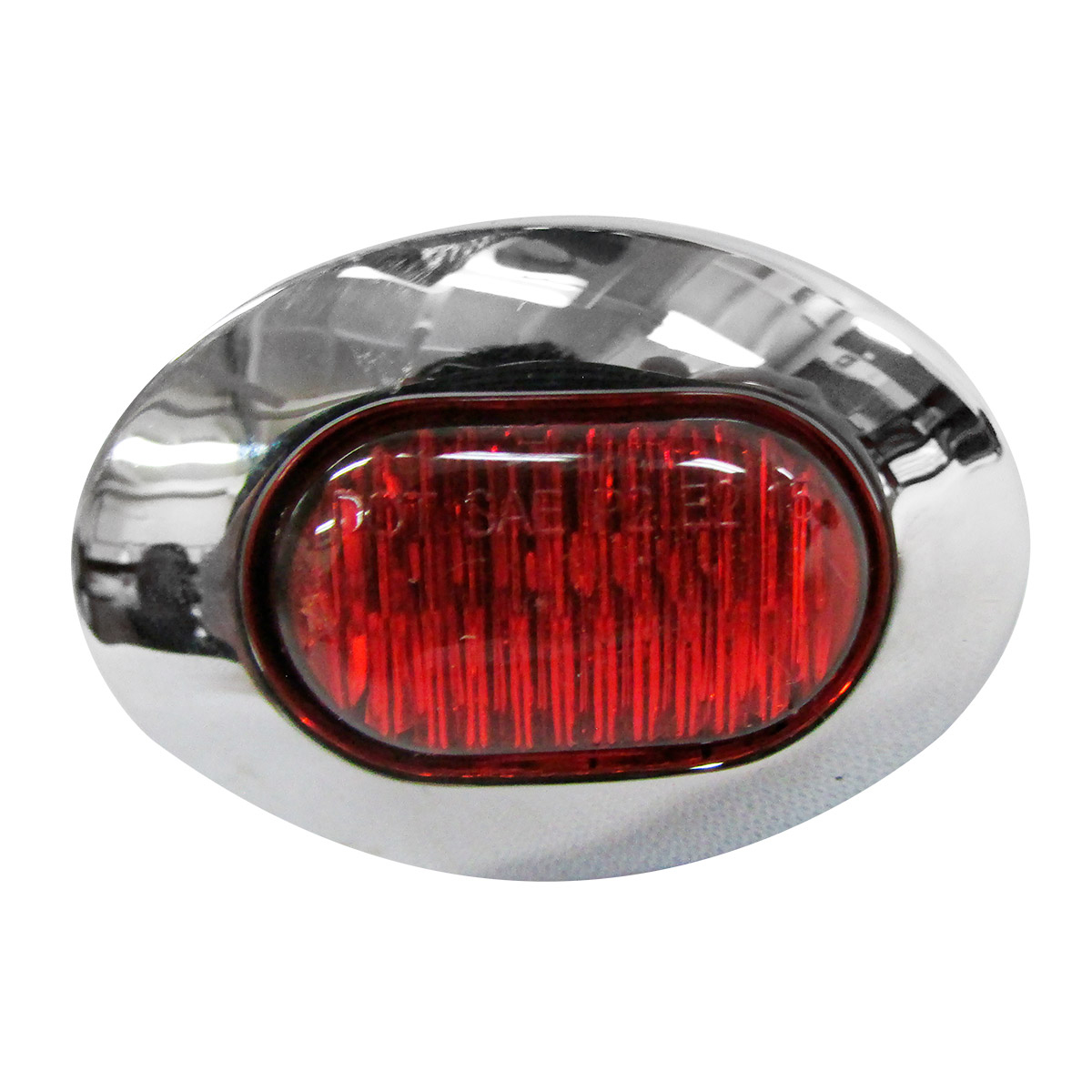 Plafón Ovalado Refividrio Mini de 3 Leds Rojo Alta/ Baja
