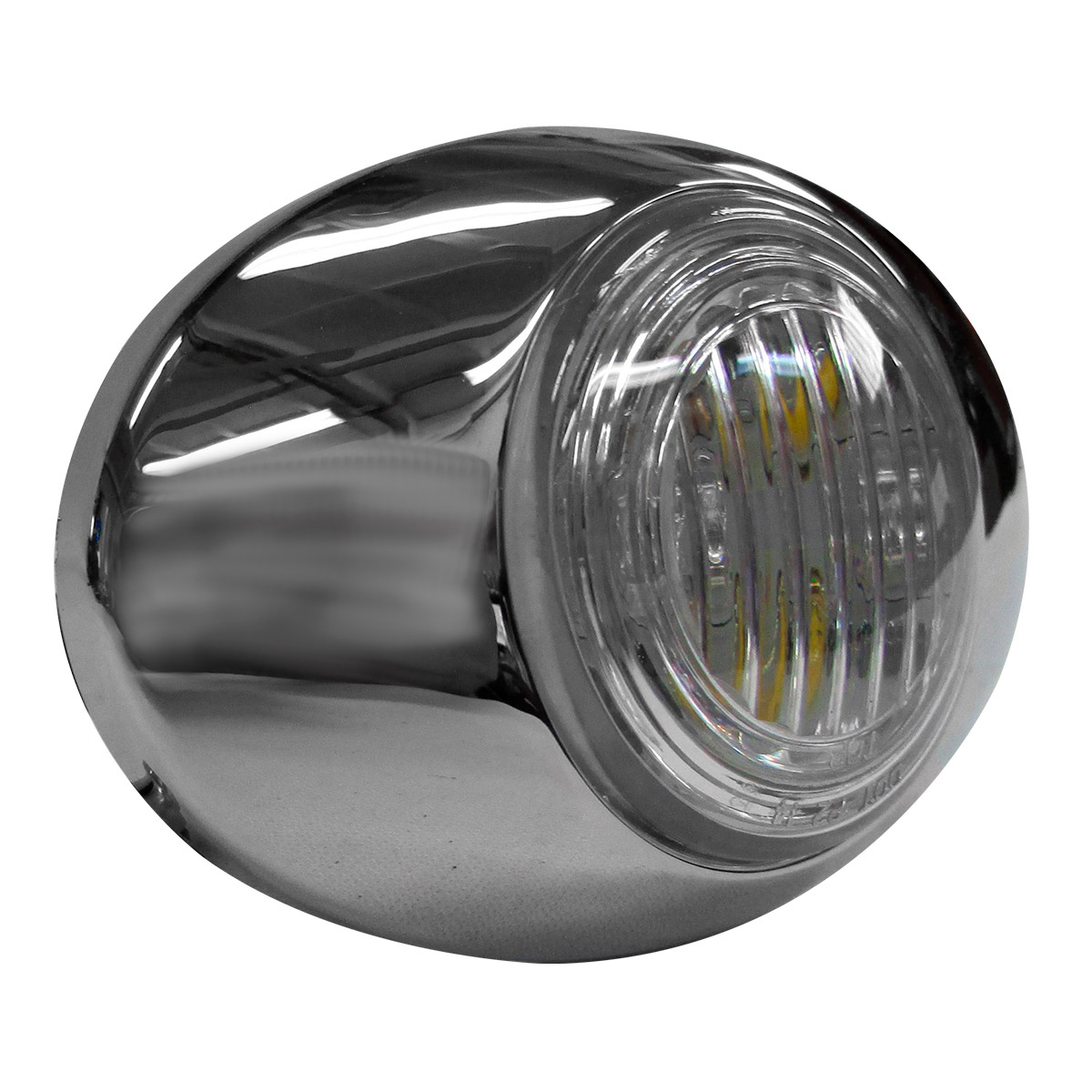 Plafón Ovalado 2 Leds Rojo Mica Cristal
