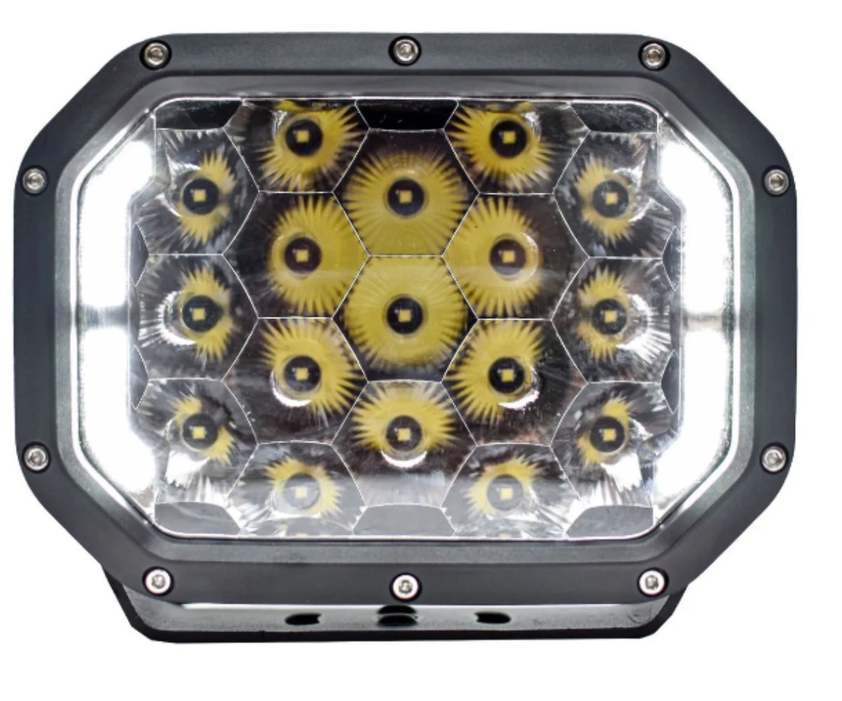 Foto 2 | Un Faro Led Iol Luz Hiper Led Cuadrado 7 Pulgadas 17 Cree Led color Blanco Incluye Bases