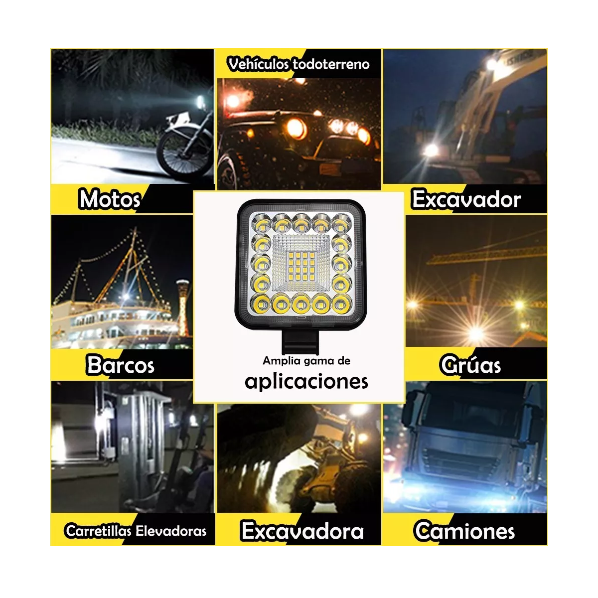 Foto 4 pulgar | Faros Led Eo Safe Imports ESI-3745 Negro 2 Piezas