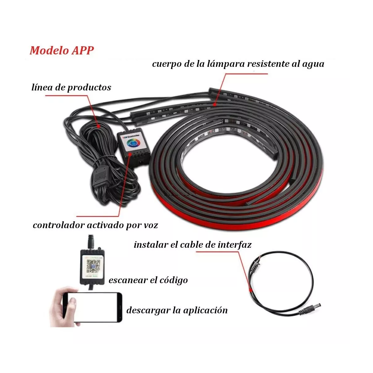 Foto 6 | Luces Led Activadas por Sonido para el Chasis Eo Safe Imports Esi-6556 color Negro