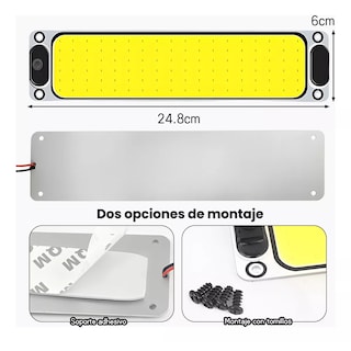 Foto 2 | Set 2pzs Plafon Luz Led Cob Interior Auto Camion Lectura Eo Safe Imports Esi-14592 Multicolor