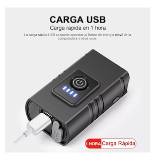 Foto 4 | Kit Luz Usb Bicicleta Recargable Delantera Y Traser 6 Modos