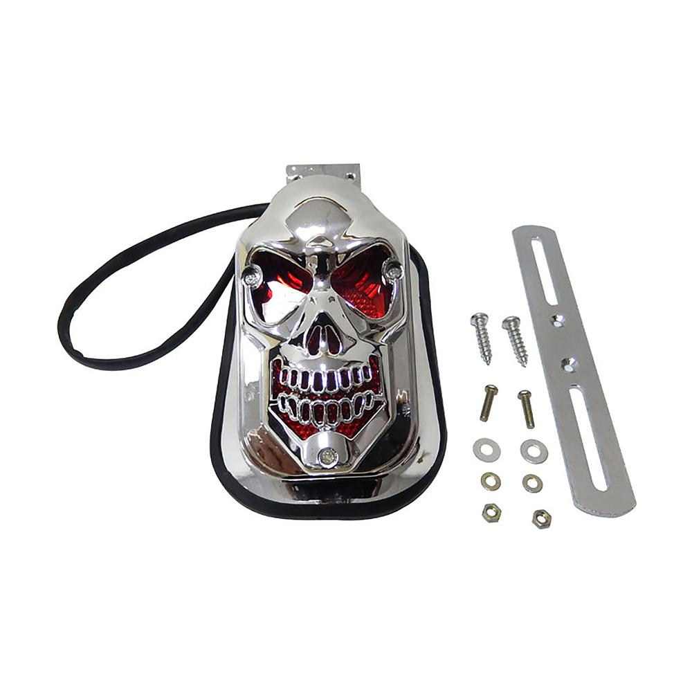 Calavera Trasera Calavera Cromada 12v