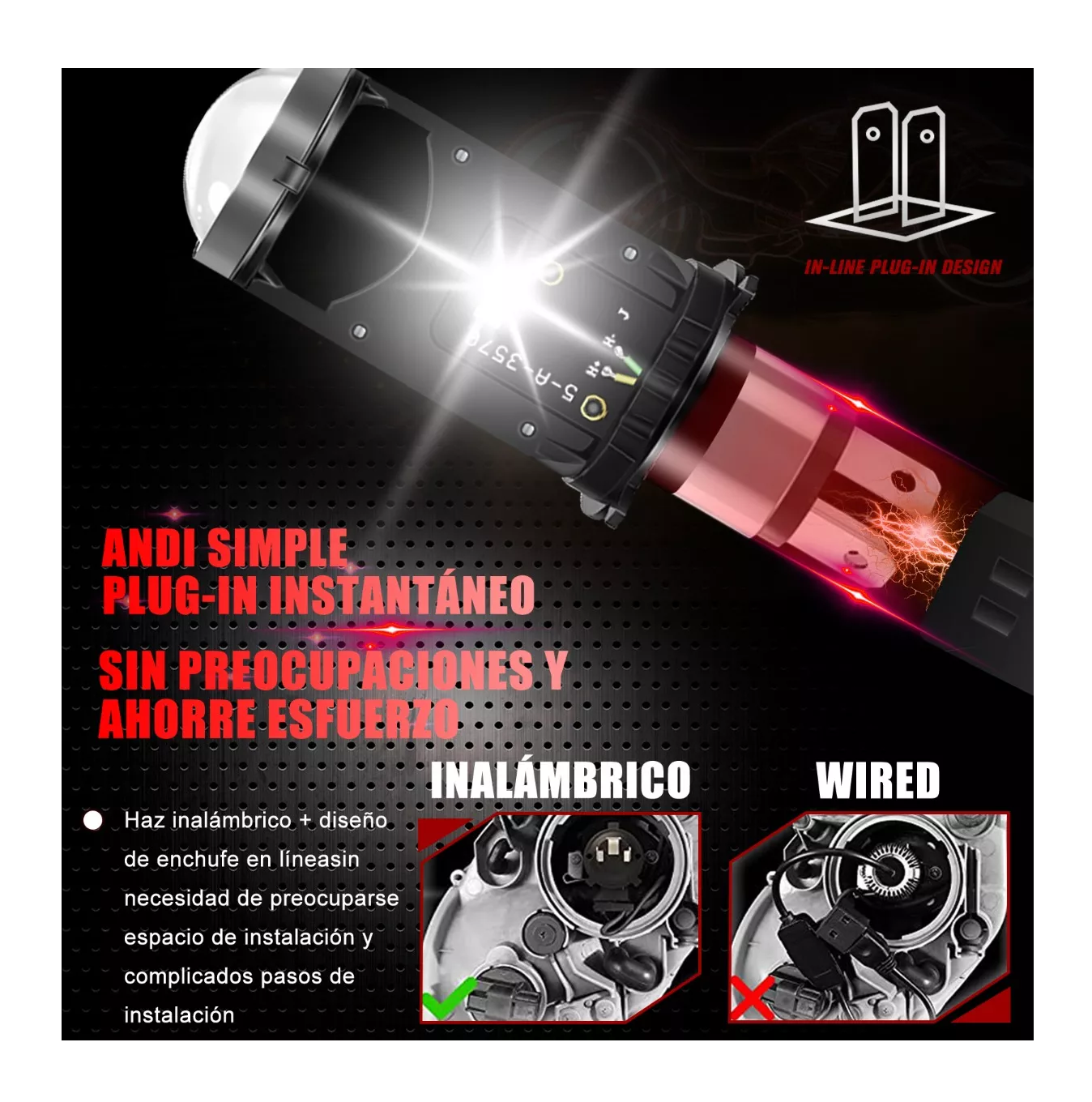 Foto 5 pulgar | Faros Led Belug para Motocicleta