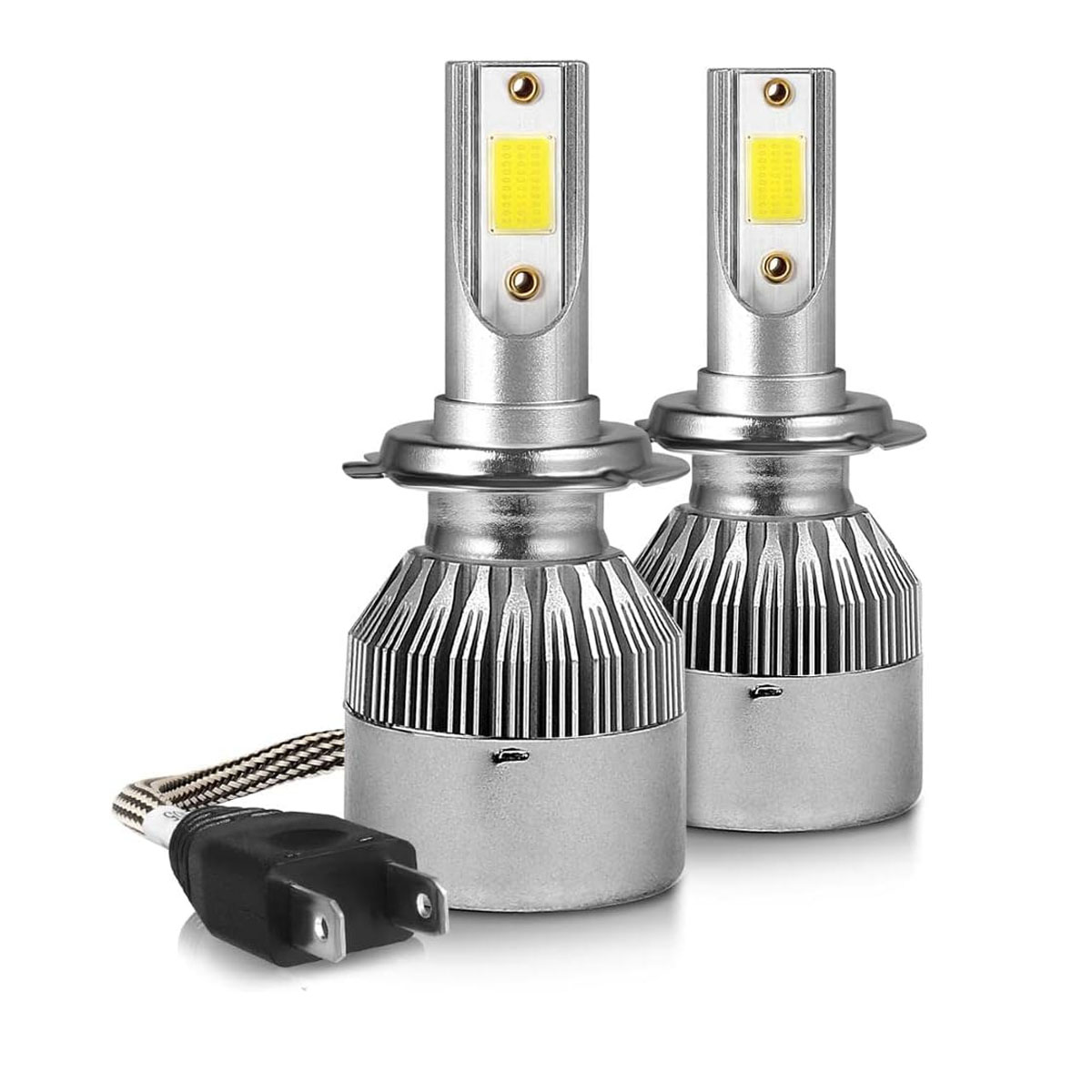 Foto 2 pulgar | Kit De Faros Luces Led Delanteros C6 Hid Led H7 30w Luz Blanca Fija 6000k Auto