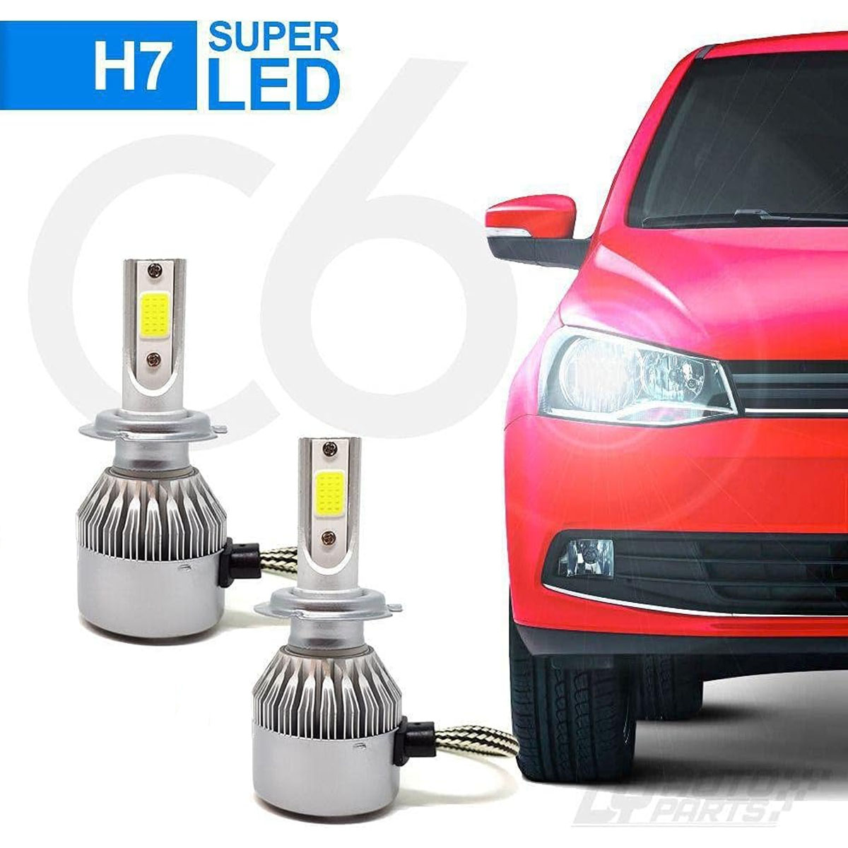 Foto 3 pulgar | Kit De Faros Luces Led Delanteros C6 Hid Led H7 30w Luz Blanca Fija 6000k Auto