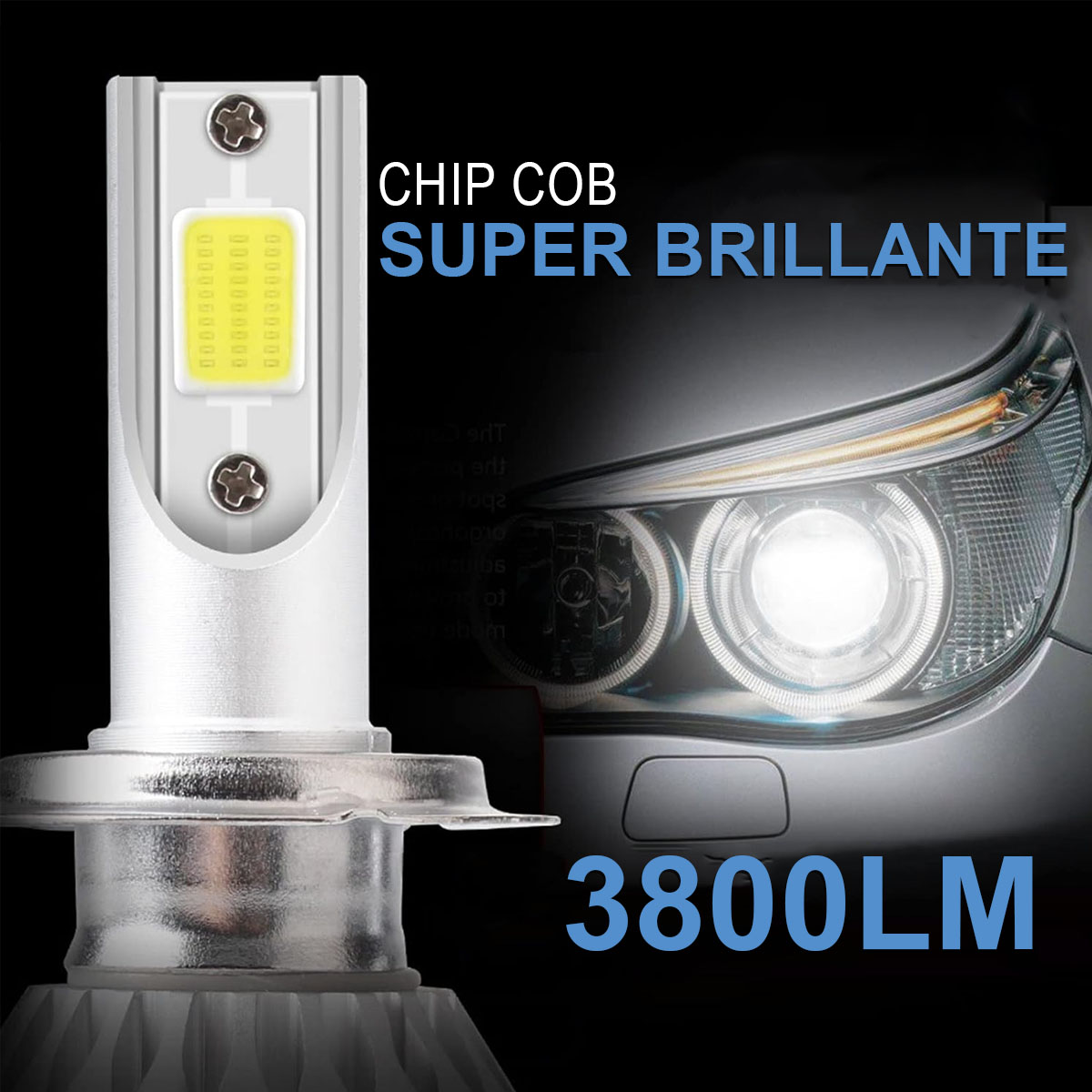 Foto 7 pulgar | Kit De Faros Luces Led Delanteros C6 Hid Led H7 30w Luz Blanca Fija 6000k Auto