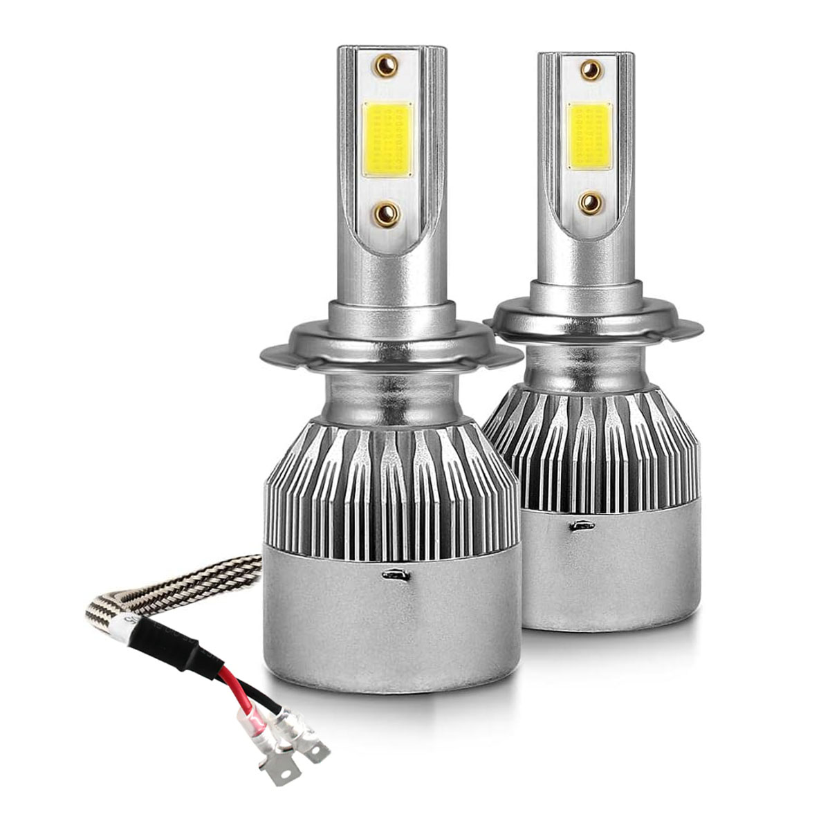 Foto 2 pulgar | Kit De Faros Luces Led Delanteros C6 Hid Led H3 30w Luz Blanca Fija 6000k Auto