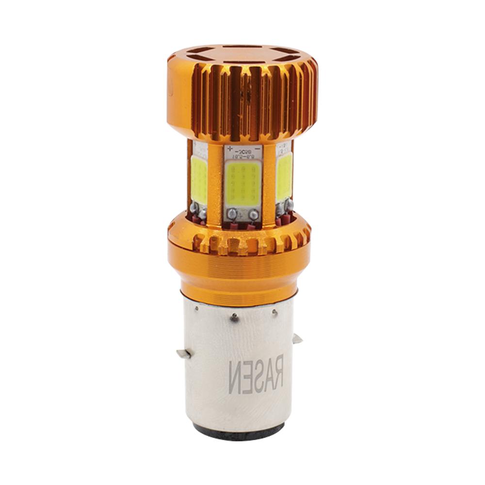 Foto 3 pulgar | Foco De Faro Led Para Moto Rasen 6 Lados Carcasa Dorada-plateada