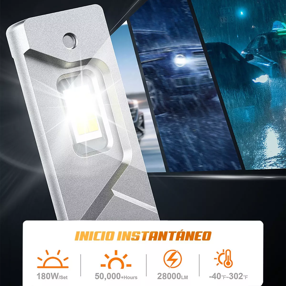 Foto 4 | Par De Focos De Luz Led  28000lm Conector:h1 Luz Blanca Eo Safe Imports Esi-17956 Plata