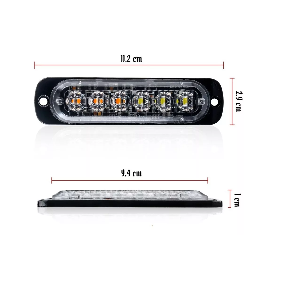 Foto 4 pulgar | Par Faro Led Patrulla Escolta Barra Lateral Estrobo Moto Auto Eo Safe Imports Esi-17970 Negro