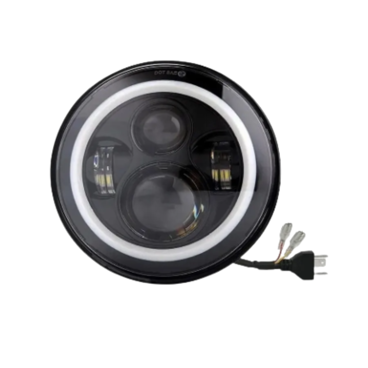 Faro Led Redondo Malubero Ojos De Ángel De 7 In Alto/Bajo Jeep y Moto