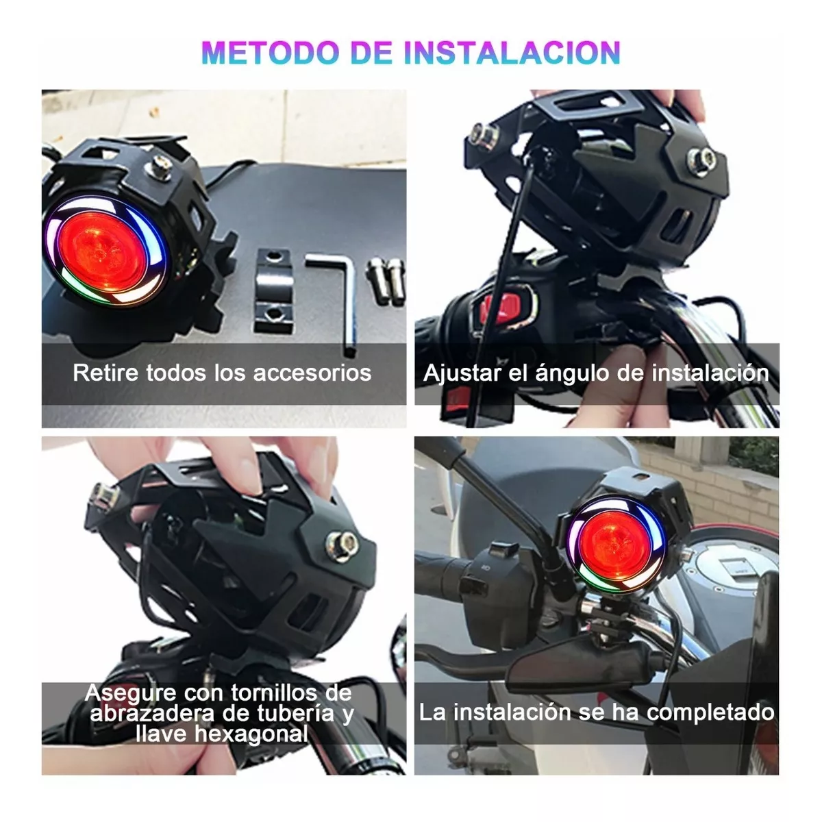 Foto 4 | Focos de Niebla Ojo de Ángel para Moto Eo Safe Imports Esi-7616 color Negro