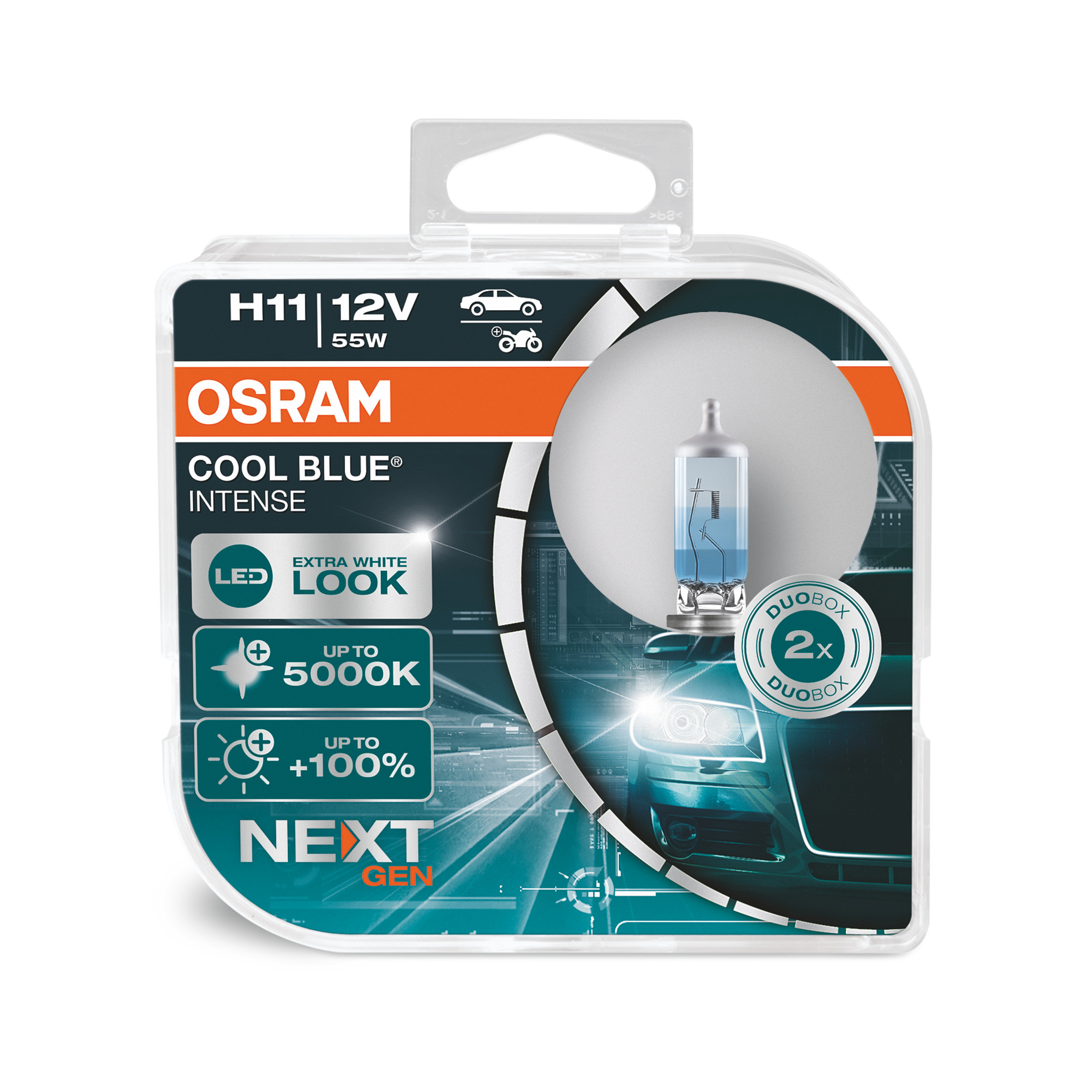 Foto 4 pulgar | Foco H11 Osram Cool blue intense