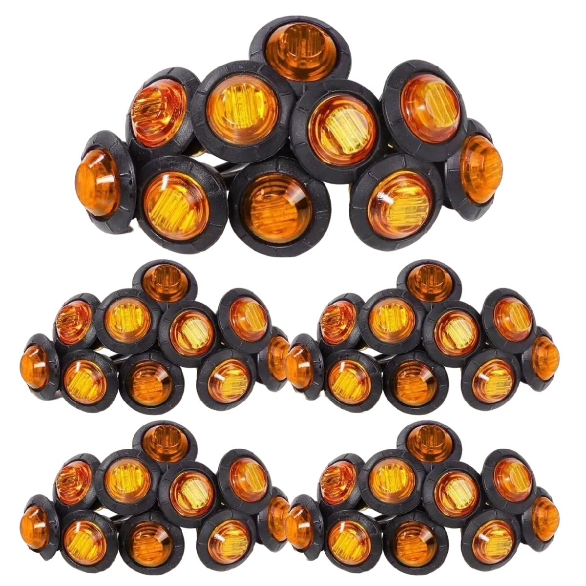 Plafones Led Cromado para Camión 12 v Eo Safe Imports 50 Piezas Negro