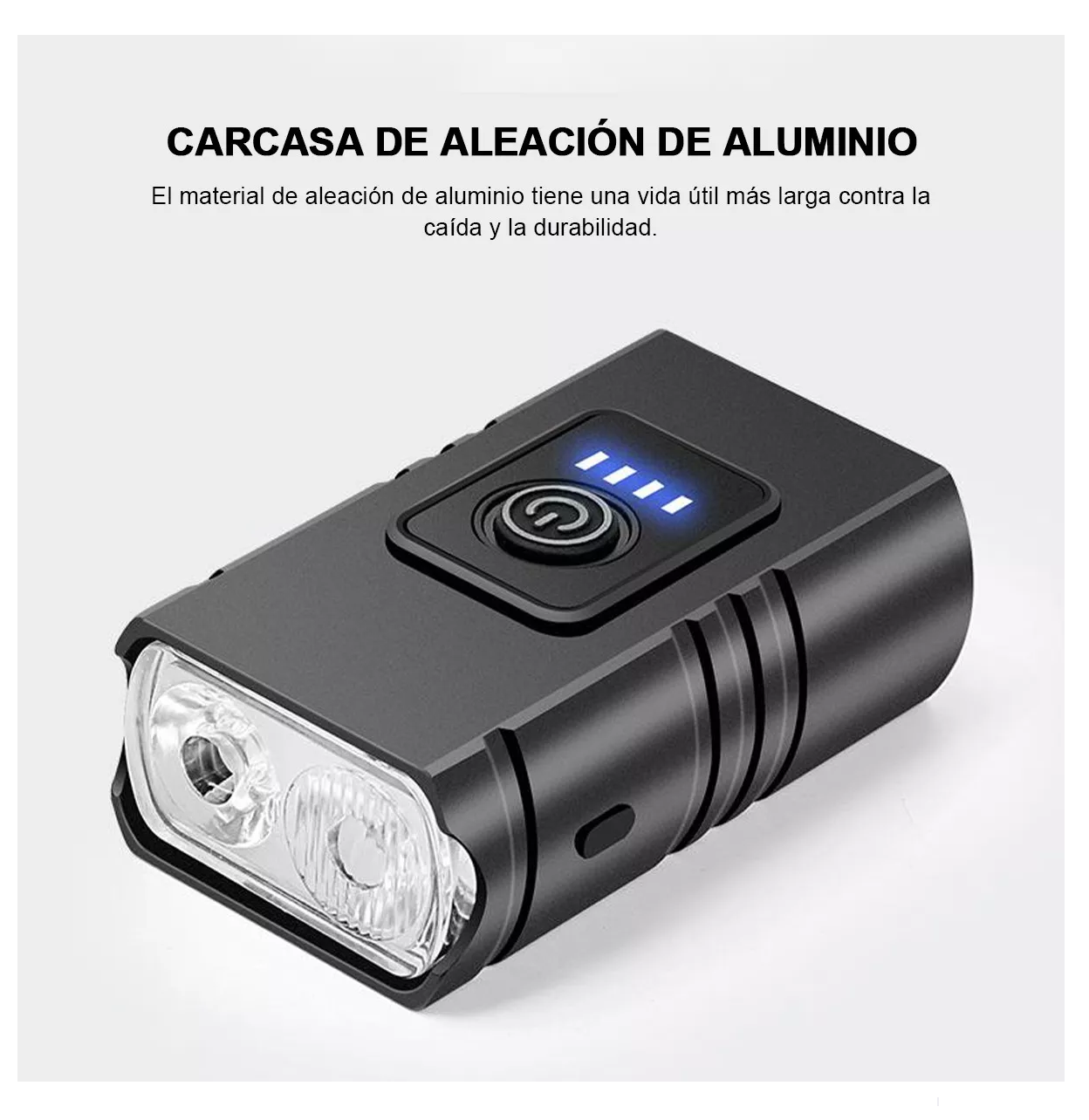 Foto 4 pulgar | Kit de Luz para Bicicleta Belug Recargable Delantera Y Trasera 6 Modos