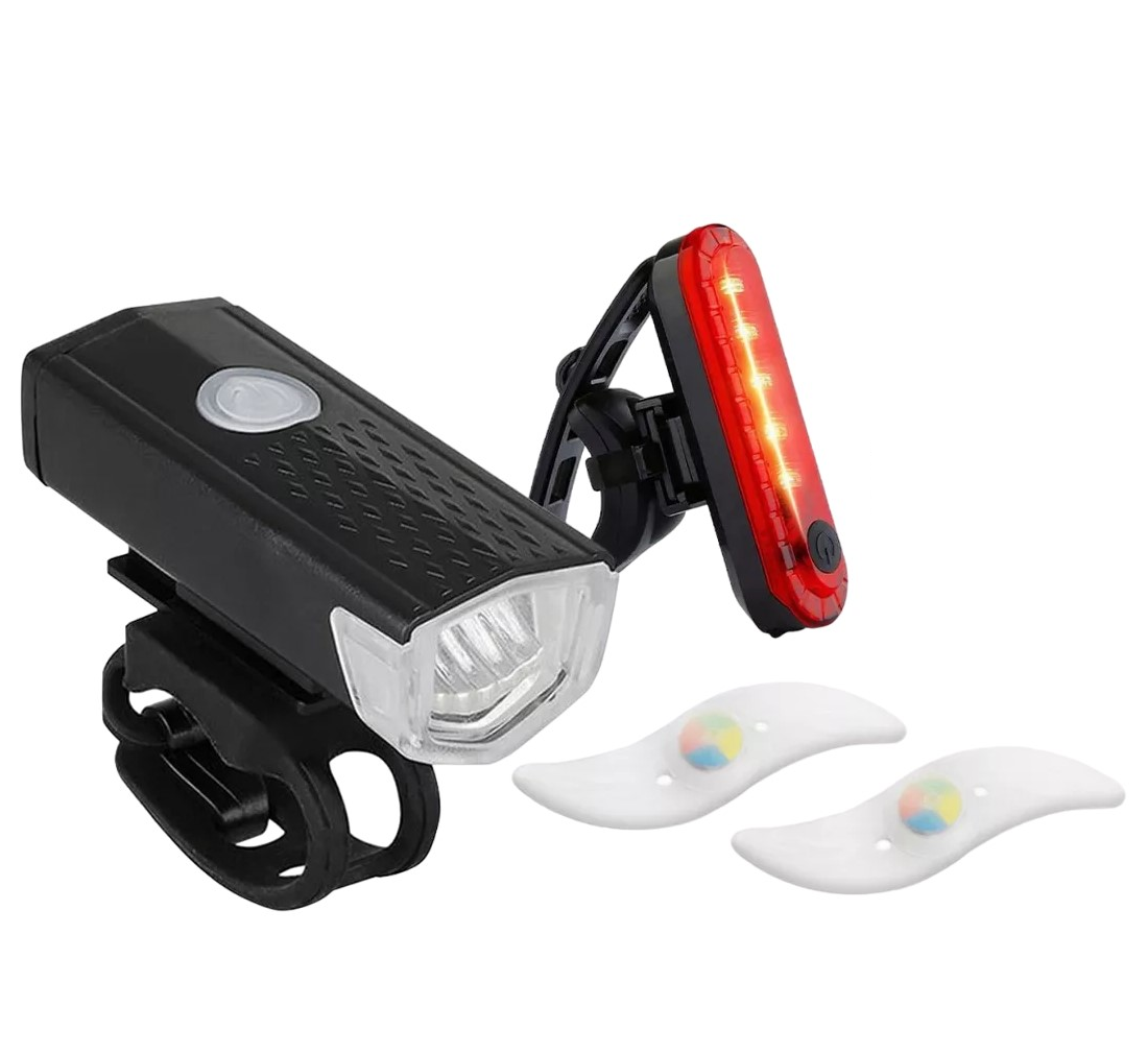 Foto 6 pulgar | Luz Para Bicicleta Accesorios Usb Recargable Delantera Y Trasera 6 Pzs