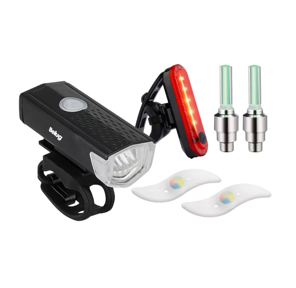 Foto 1 | Luz Para Bicicleta Accesorios Usb Recargable Delantera Y Trasera 6 Pzs Belug