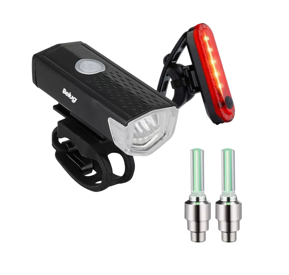 Foto 3 | Luz Para Bicicleta Accesorios Usb Recargable Delantera Y Trasera 6 Pzs Belug