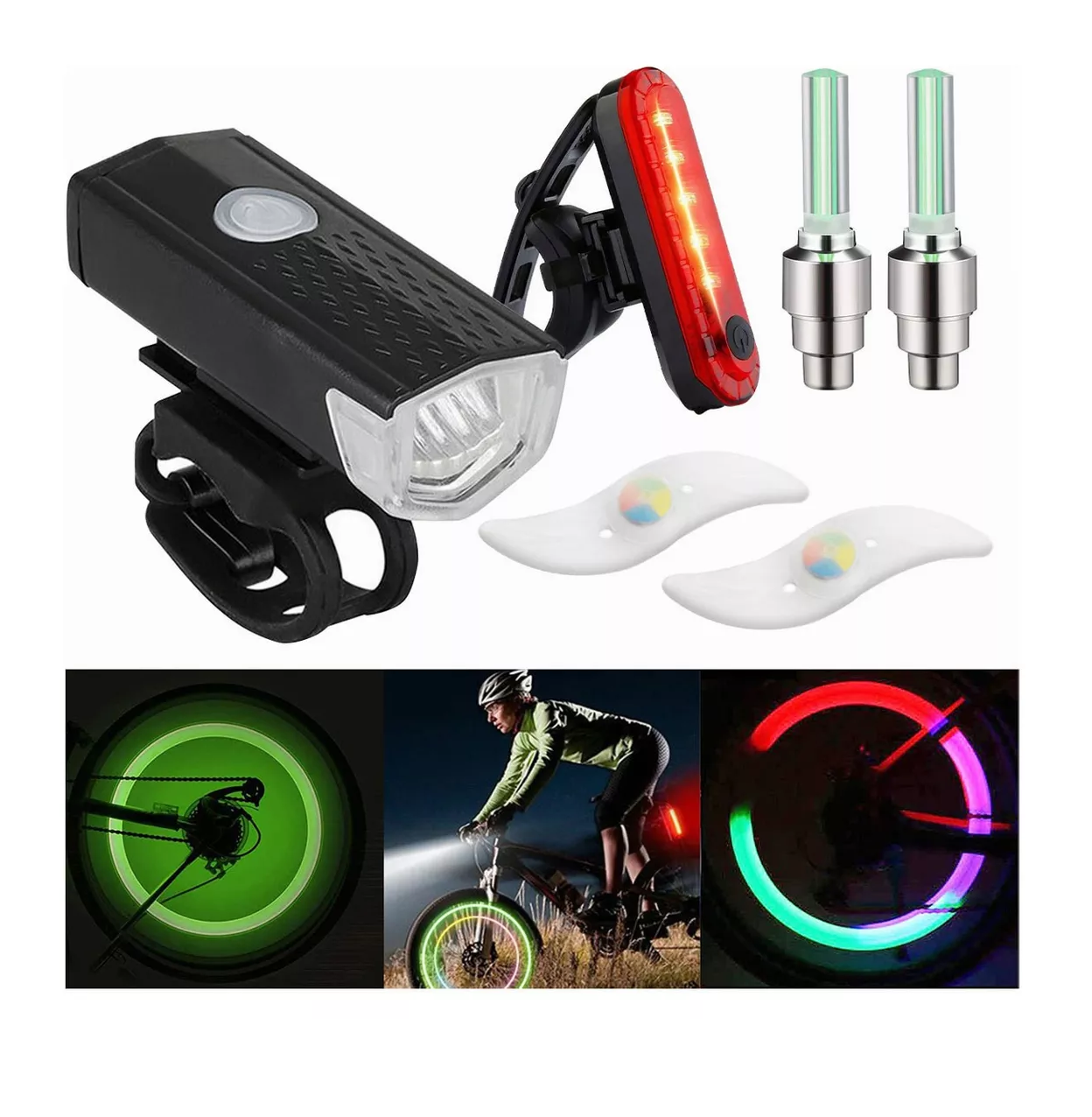 Foto 4 pulgar | Luz para Bicicleta 6 Piezas