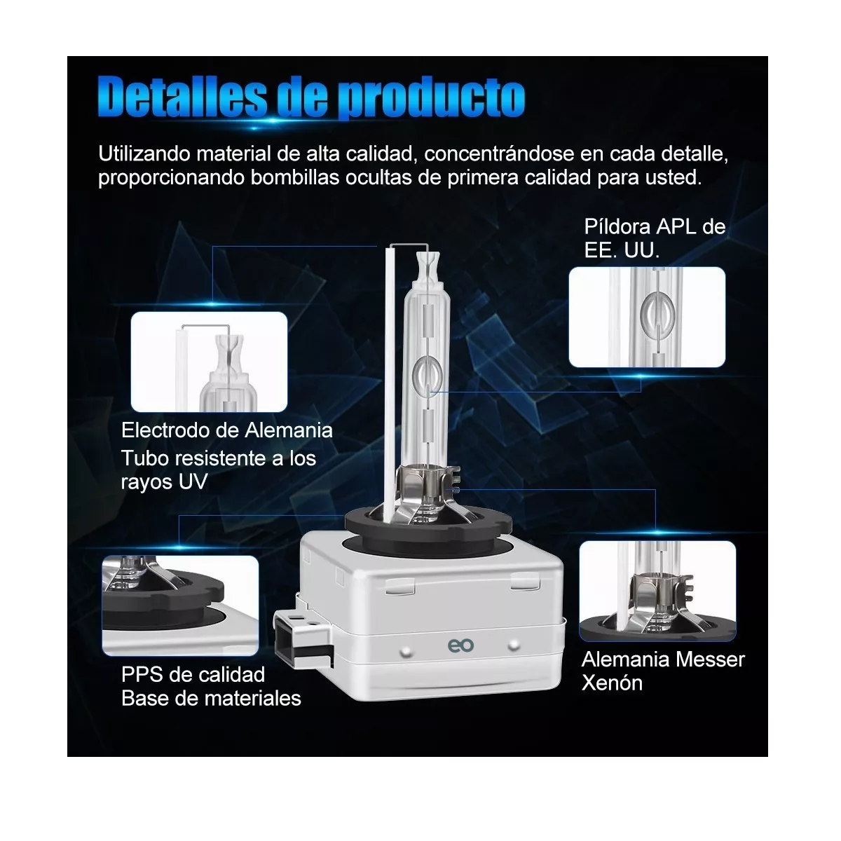 Foto 2 | Focos De Coche 2 Pzs Eo Safe Imports Esi-7621-1 Plata