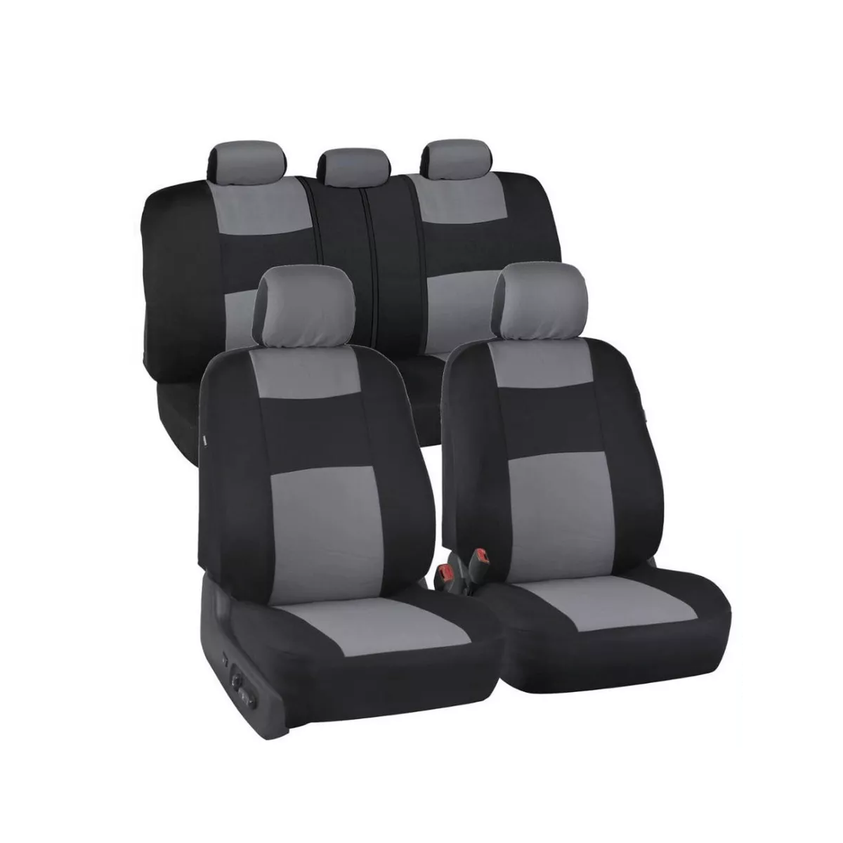 Cubre Asiento para Auto Eo Safe Imports Esi3443 9 Piezas color Gris