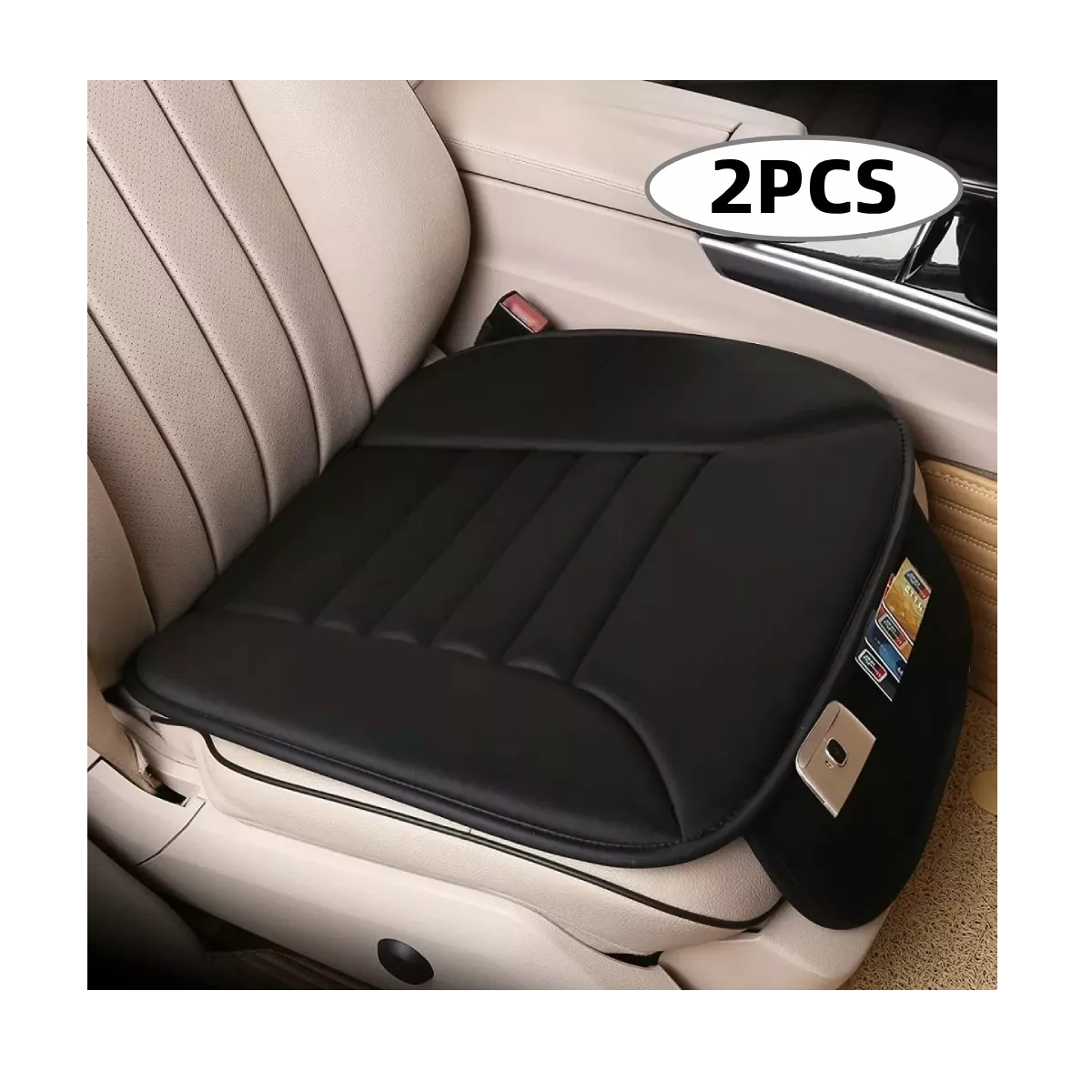 Foto 5 pulgar | Fundas para Asiento de Auto Eo Safe Imports ESI-11643 Negras 2 Piezas