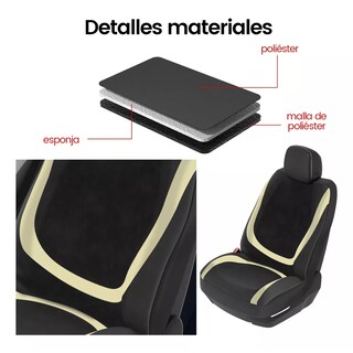 Foto 3 | Funda Cubierta Para Asientos De Coche 10 Pzas Eo Safe Imports Esi-16874 Beige