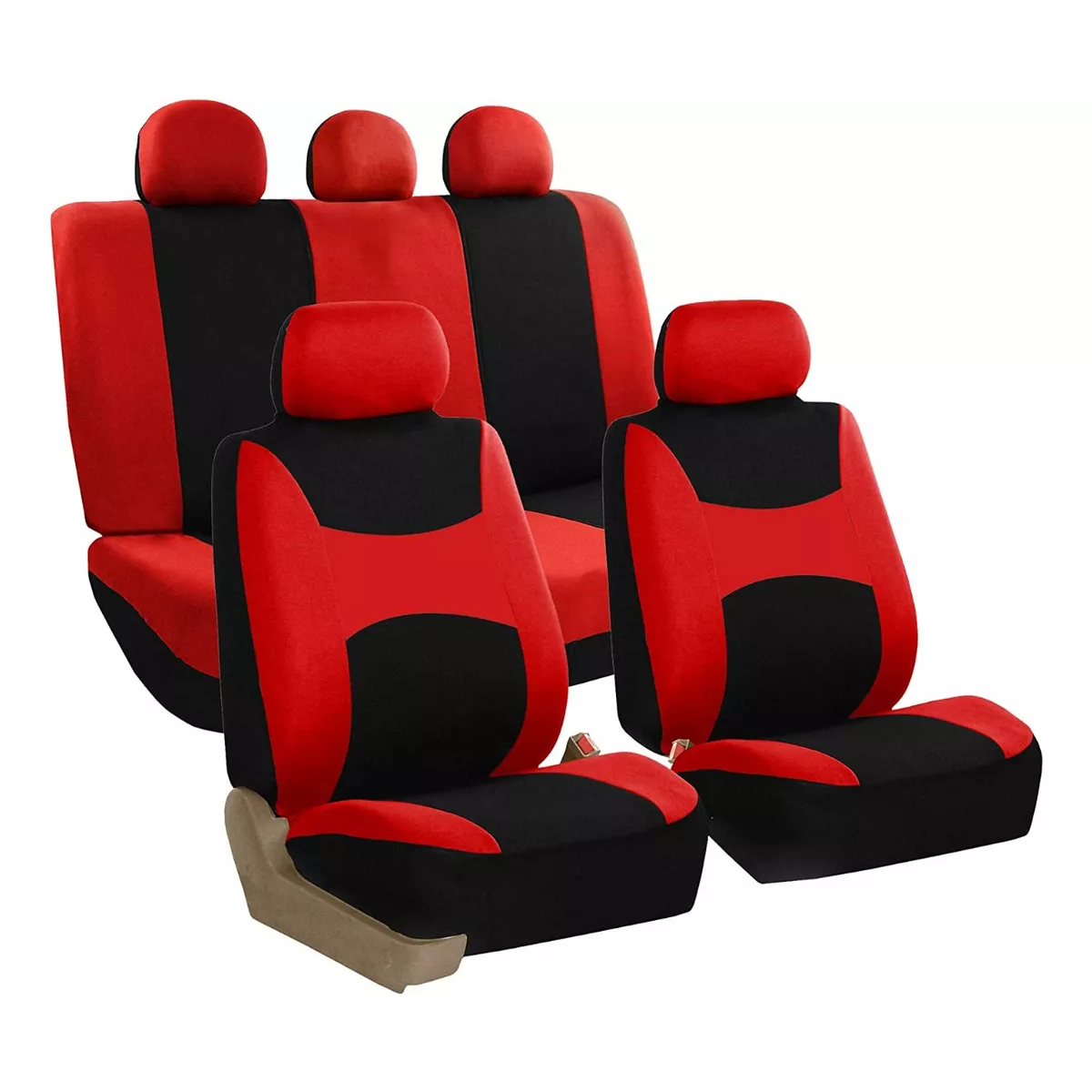 Foto 2 pulgar | Juego De Fundas Para Asientos De Auto 9 Piezas Universal Eo Safe Imports Esi-17847 Rojo