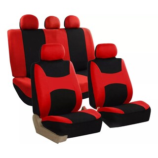 Foto 1 | Juego De Fundas Para Asientos De Auto 9 Piezas Universal Eo Safe Imports Esi-17847 Rojo