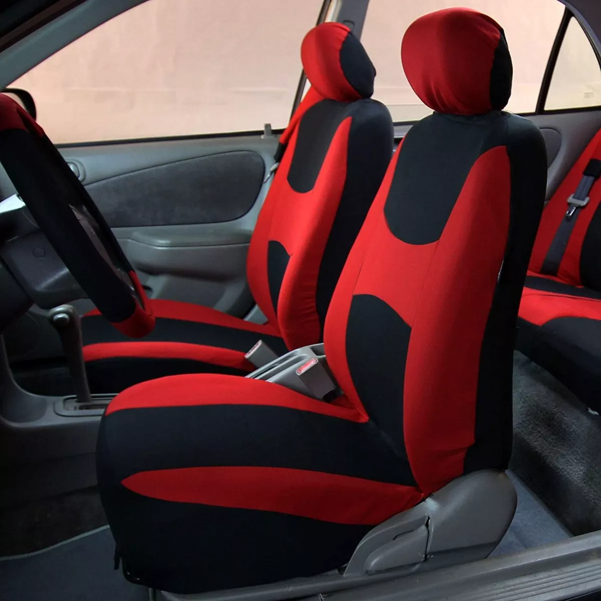 Foto 4 pulgar | Juego De Fundas Para Asientos De Auto 9 Piezas Universal Eo Safe Imports Esi-17847 Rojo