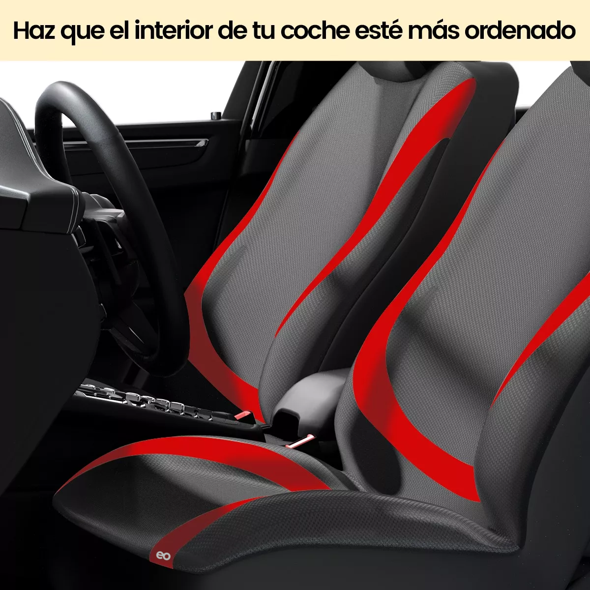 Foto 4 pulgar | Funda Cubierta Para Asientos De Coche 10 Pzas Eo Safe Imports Esi-16875-1 Rojo