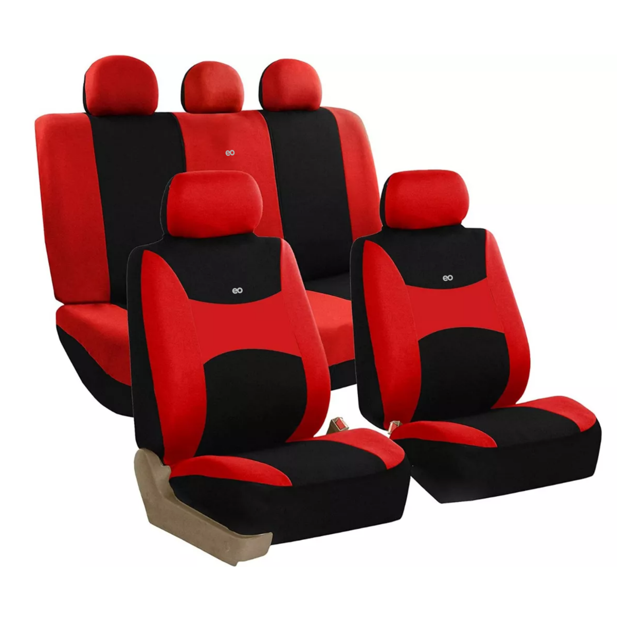 Foto 1 | Juego De Fundas Para Asientos De Auto 9 Piezas Universal Eo Safe Imports Esi-17847 Rojo