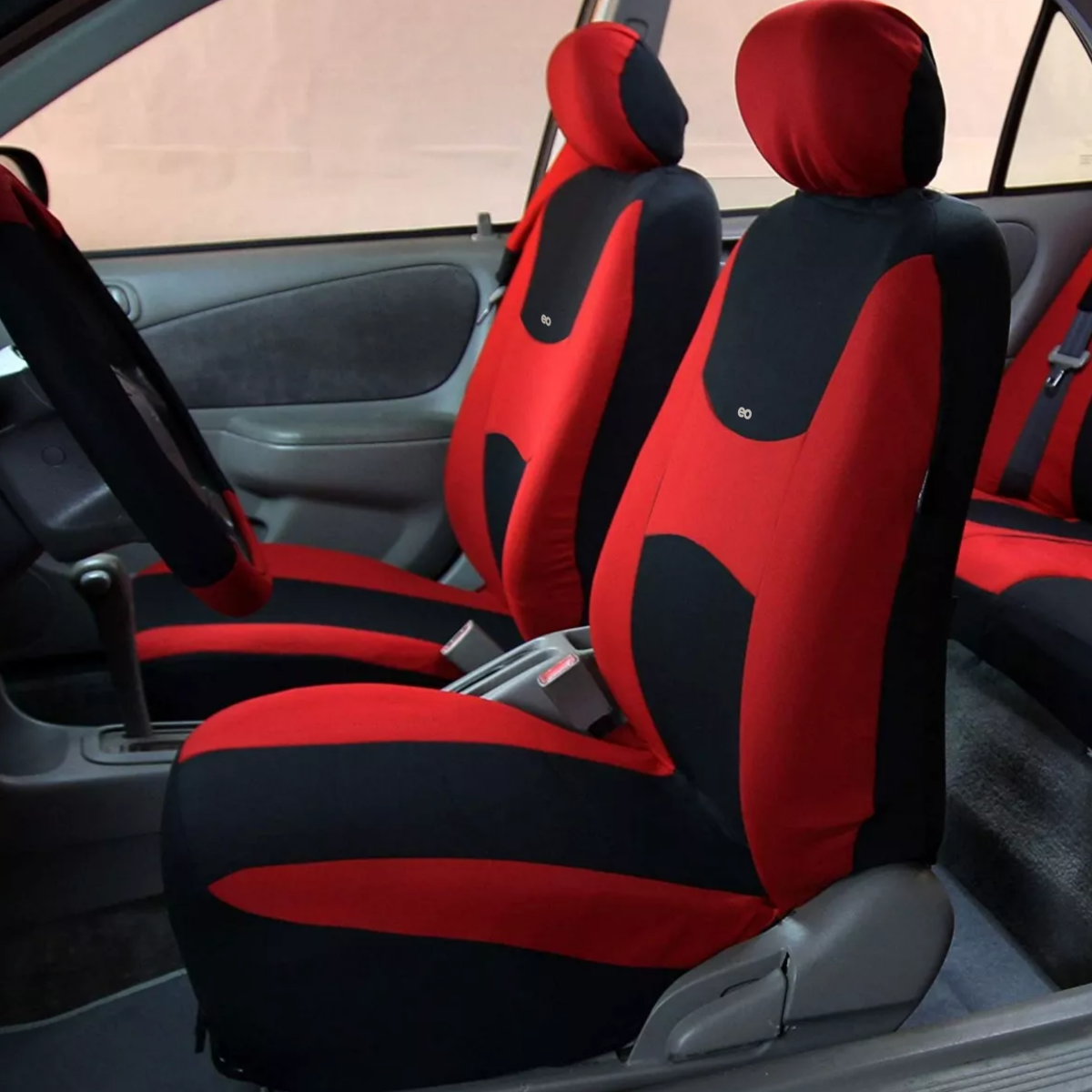 Foto 3 | Juego De Fundas Para Asientos De Auto 9 Piezas Universal Eo Safe Imports Esi-17847 Rojo