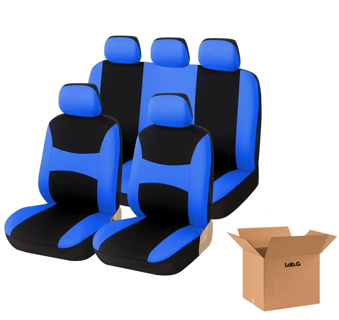Foto 2 pulgar | Fundas De Asiento Universales Comfort Car Covers 9 Piezas Azul ''