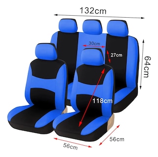 Foto 2 | Fundas De Asiento Universales Comfort Car Covers 9 Piezas Azul ''