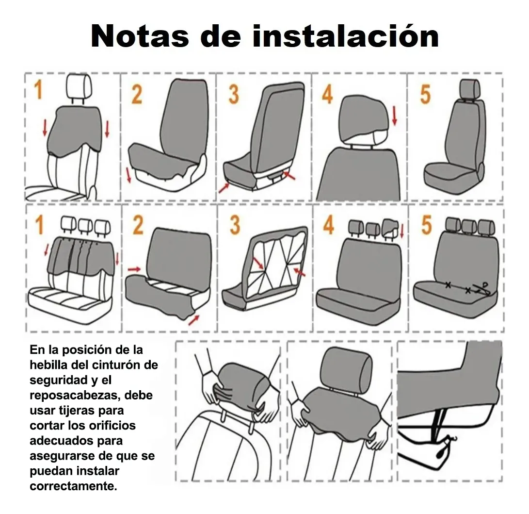 Foto 4 pulgar | Fundas De Asiento Universales Comfort Car Covers 9 Piezas Azul ''