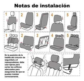 Foto 3 | Fundas De Asiento Universales Comfort Car Covers 9 Piezas Azul ''