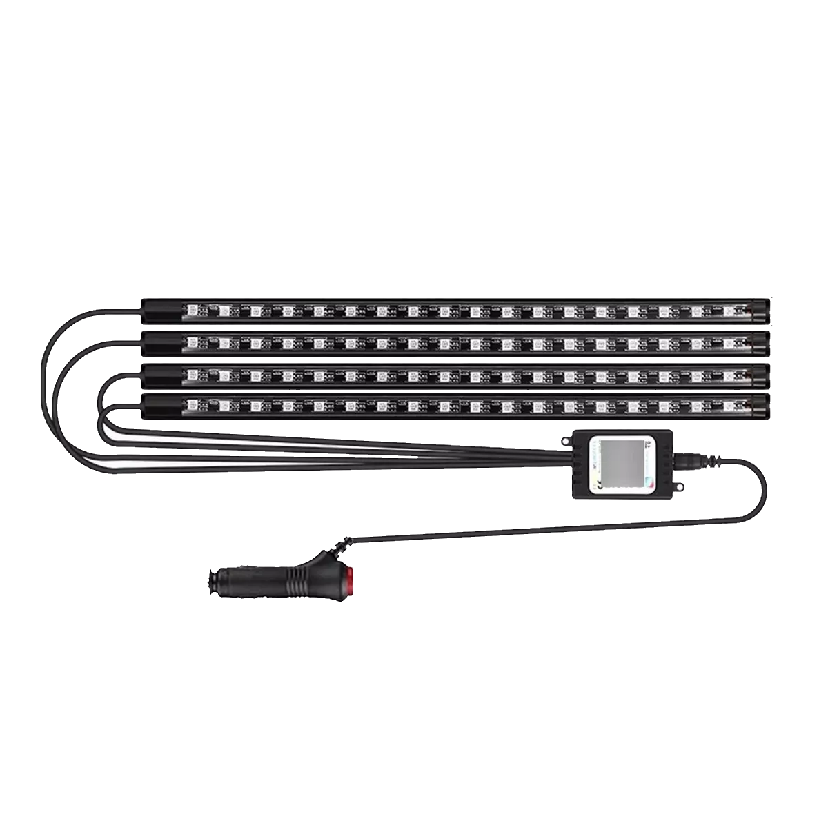 Foto 2 pulgar | Tiras 72 Luces Led Para Auto Barra De Luz Rgb Eo Safe Imports Esi-16878 Negro