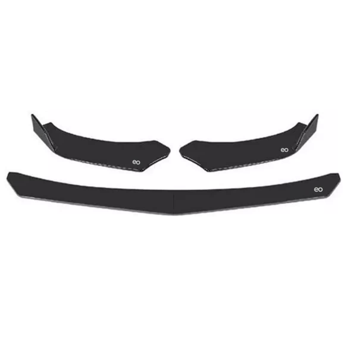 Language Splitter Lip Universal Plástico Delantero Auto 3 Piezas Eo Safe Imports Esi-9989-1 Negro $869