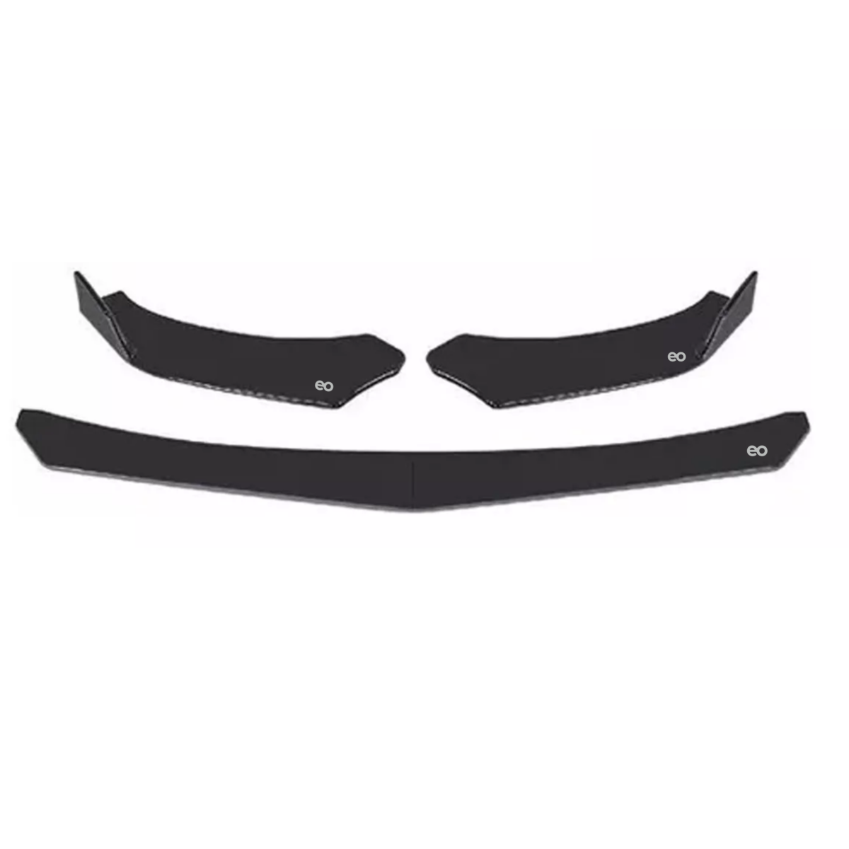 Foto 2 pulgar | Language Splitter Lip Universal Plástico Delantero Auto 3 Piezas Eo Safe Imports Esi-9989-1 Negro