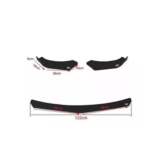 Foto 3 | Language Splitter Lip Universal Plástico Delantero Auto 3 Piezas Eo Safe Imports Esi-9989-1 Negro