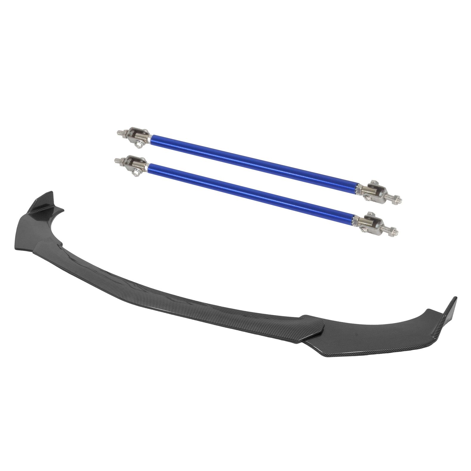 Foto 1 | Kit Lip Universal Gutstark color Negro Tipo Fibra de Carbono + Sujetadores Lip color Azul