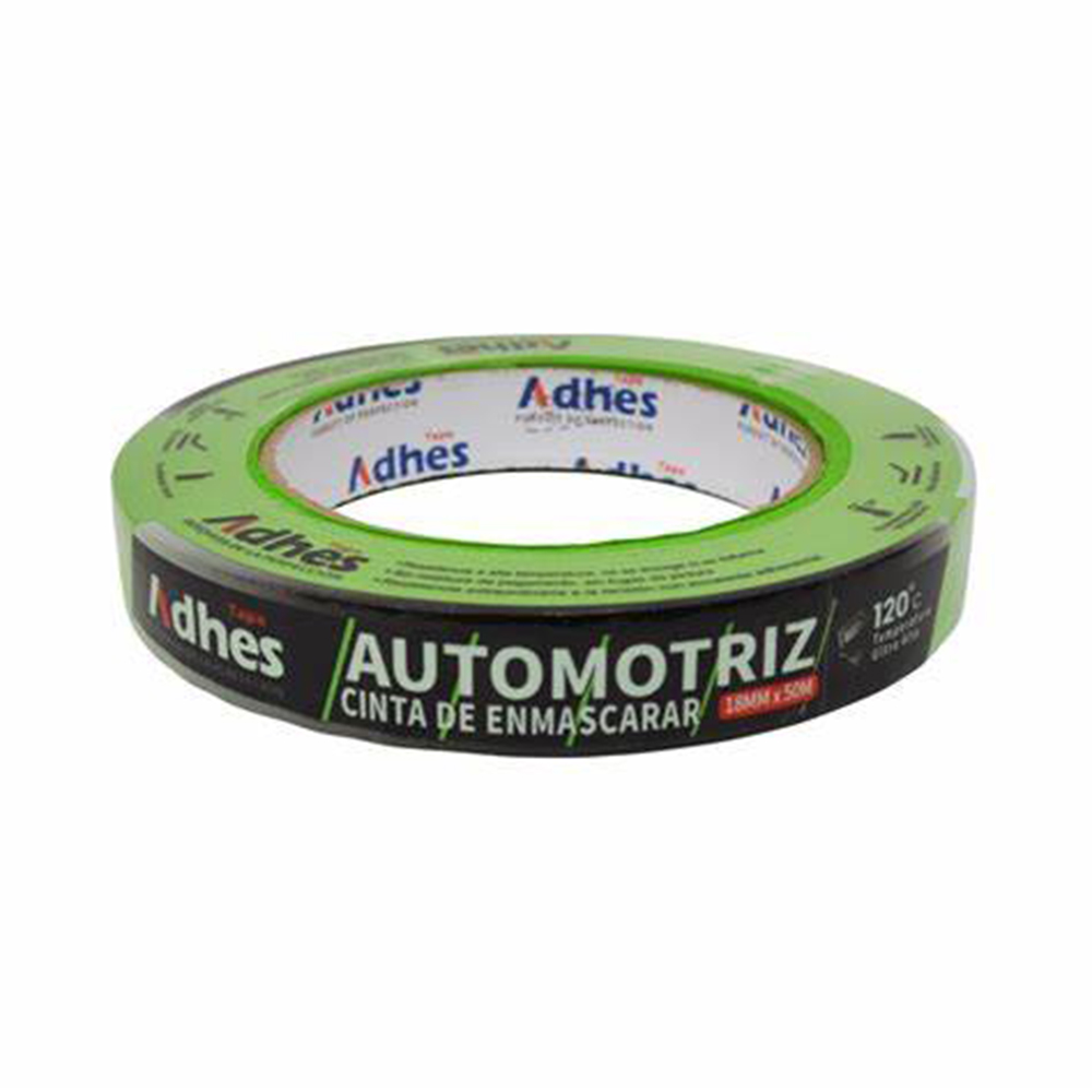 Cinta De Enmascarar Verde Automotriz 18mm X 50m Caucho 3/4''