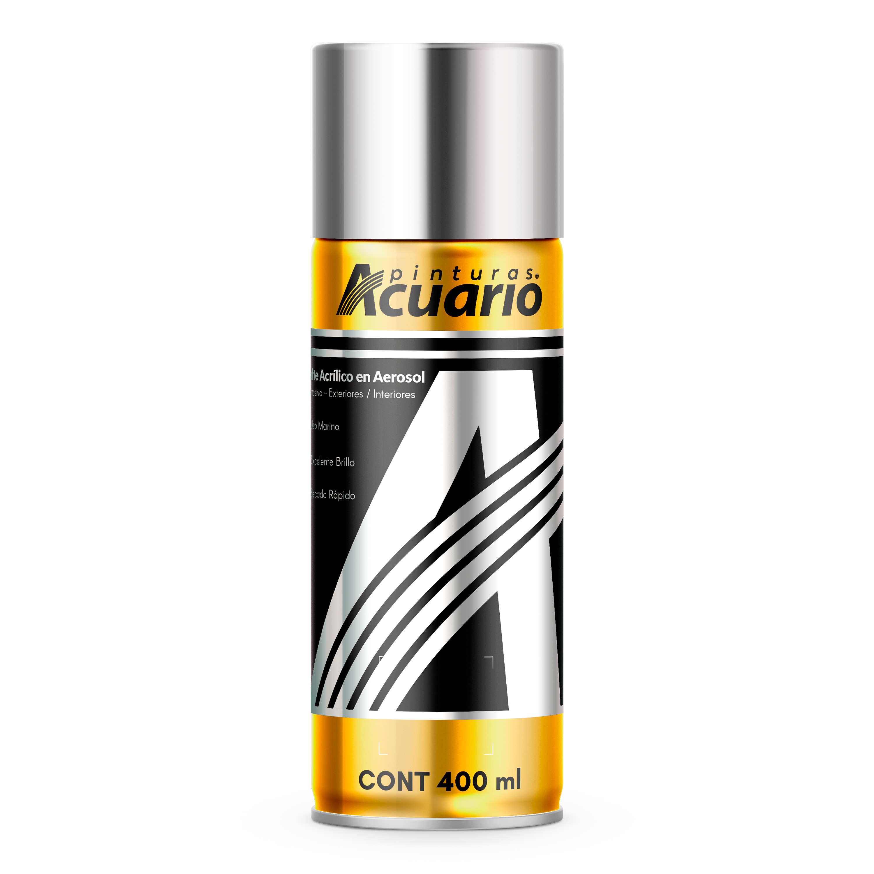 Pintura Esmalte Aerosol Acuario 400 Ml Platino