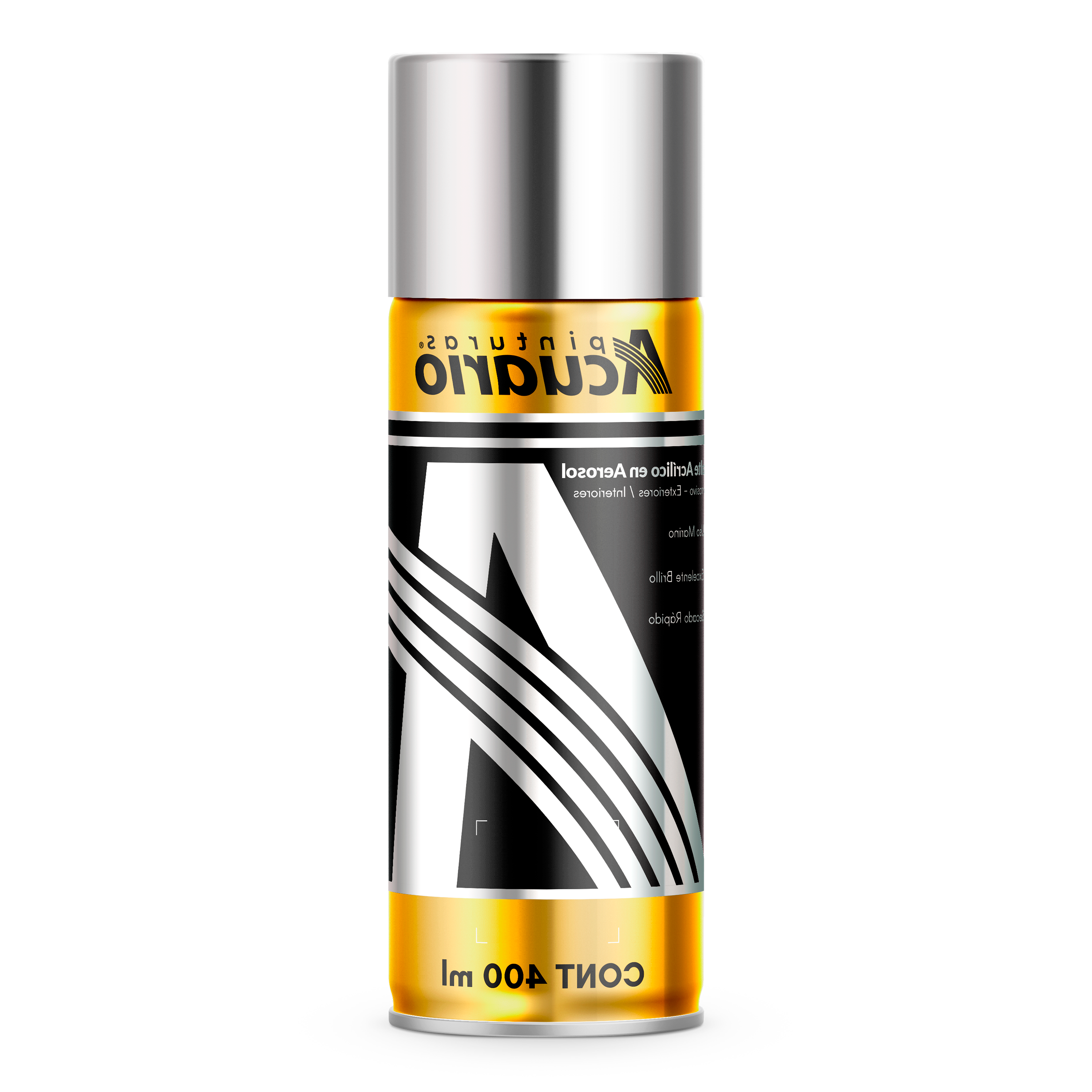 Foto 3 pulgar | Pintura Esmalte Aerosol Acuario 400 Ml Platino