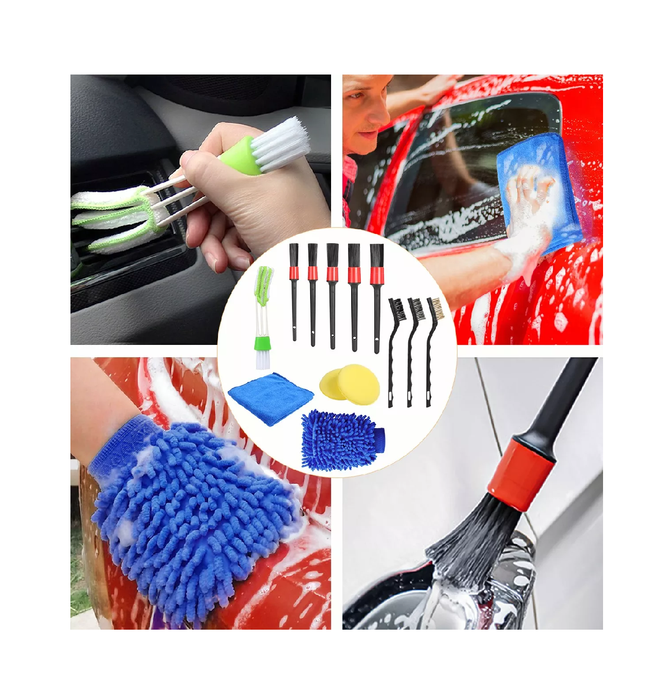Foto 3 | Brochas para Detallado Automotriz Belug Cepillos Hendiduras 13 Pzs Multicolor